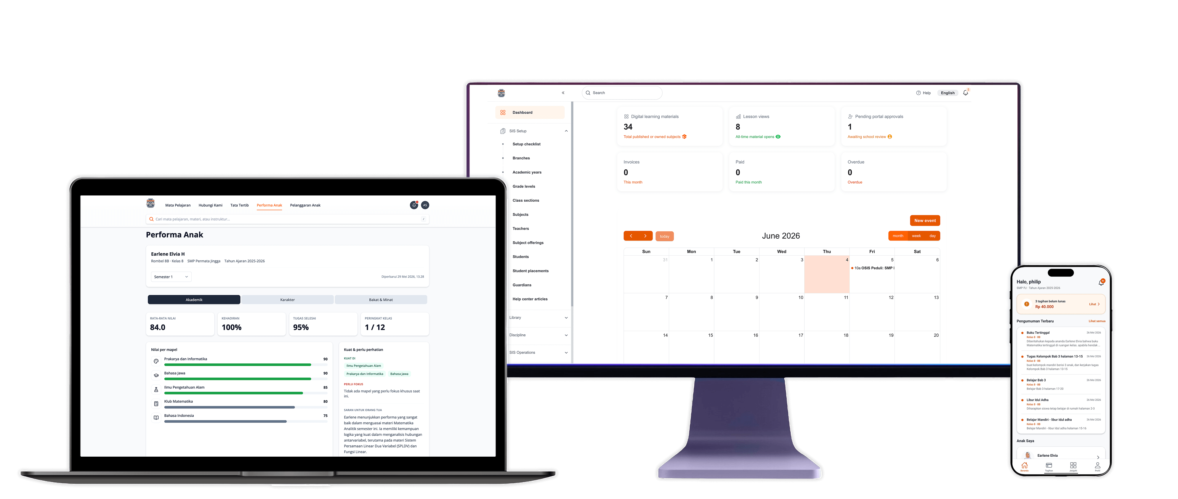 Ekosistem platform Dayadidik di laptop, desktop, dan mobile